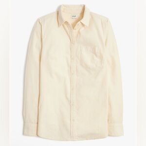 J. Crew Factory Corduroy button-up shirt • size small • Ecru • CB953